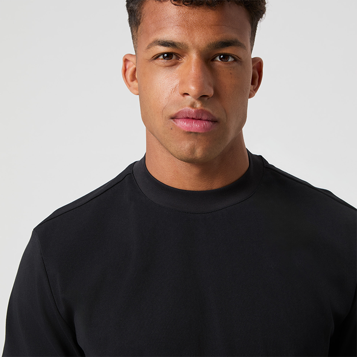 Centre High Neck T‑shirt Sort