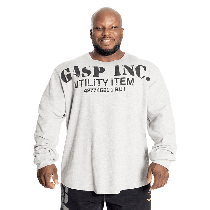 Thermal Gym Sweater, Grey Melange