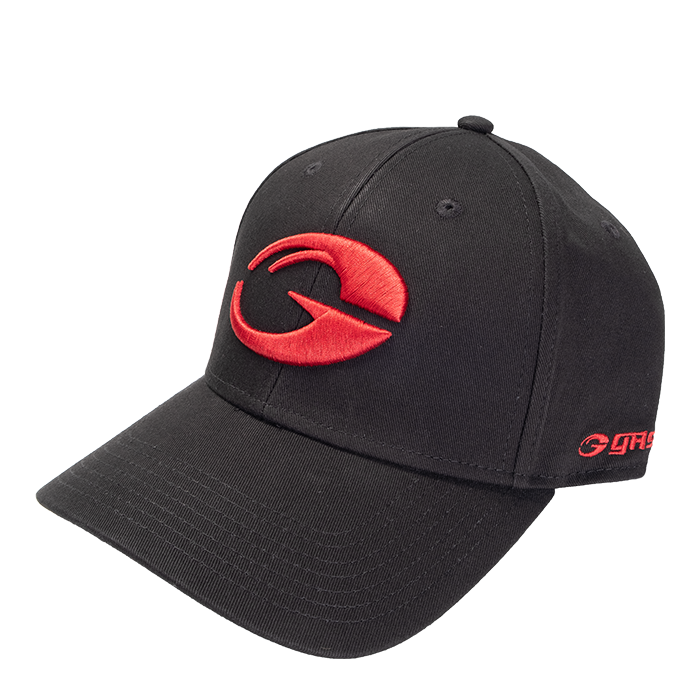 Gasp Baseball Cap, Black/Red