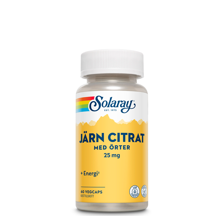 Solaray Jern Citrat, 60 kapsler
