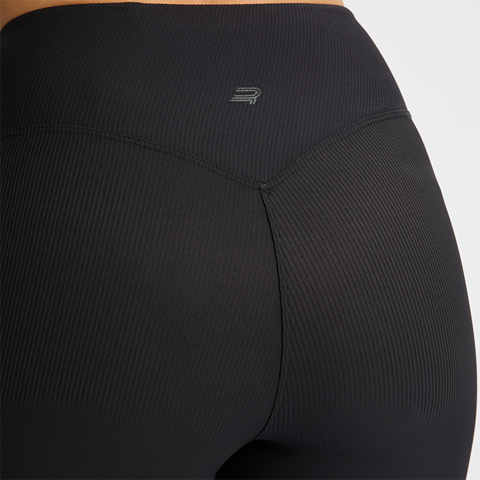 Ribstrikkede Tights Sort