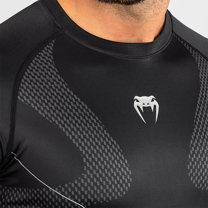 Nexus Rashguard Kort&aelig;rmet Sort S&oslash;lv