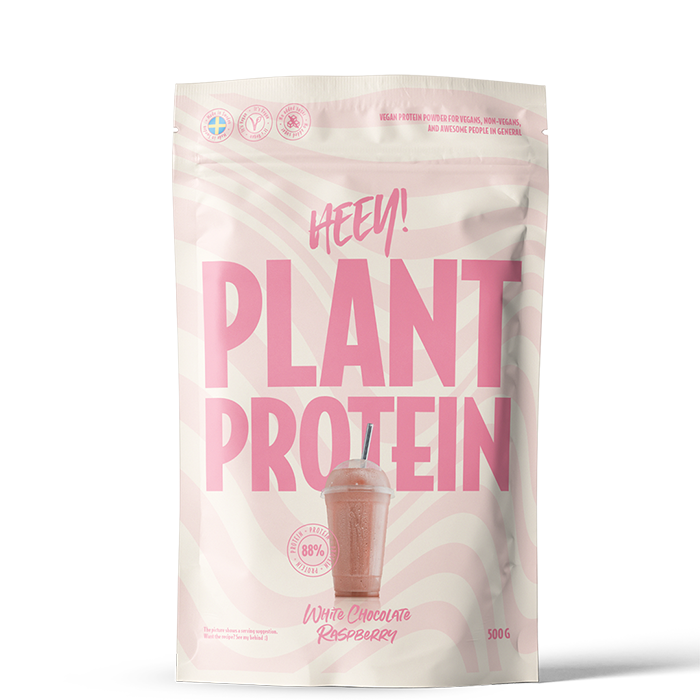 Heey! Vegan Plant Protein + Vitamin B12 White Chocolate Raspberry (500 g)