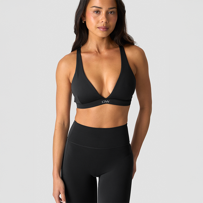 Luxe V-hals Sports-bh Sort