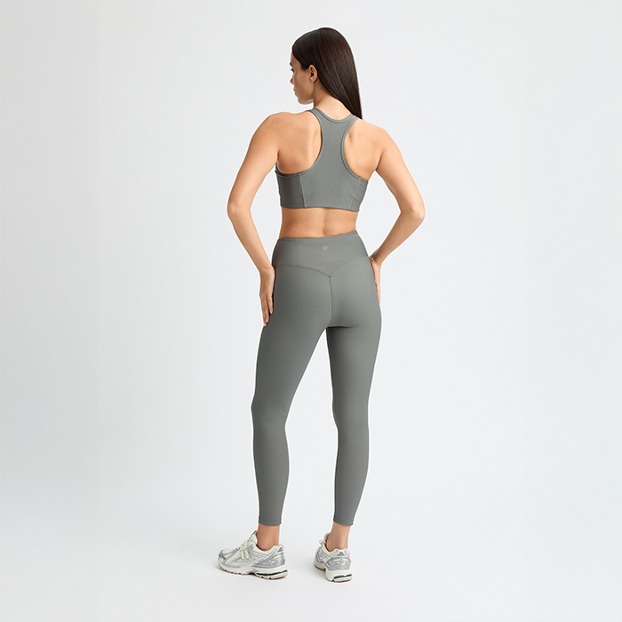Ribstrikkede Tights Gr&oslash;nn