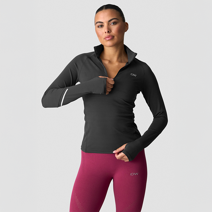 Everyday Lang&aelig;rmet 1/4 Zip Tr&oslash;je M&oslash;rkegr&aring;