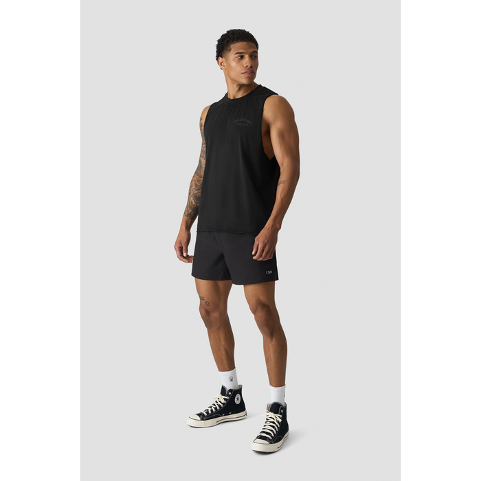 Grit Deep Cut Tank, Stonewashed Black