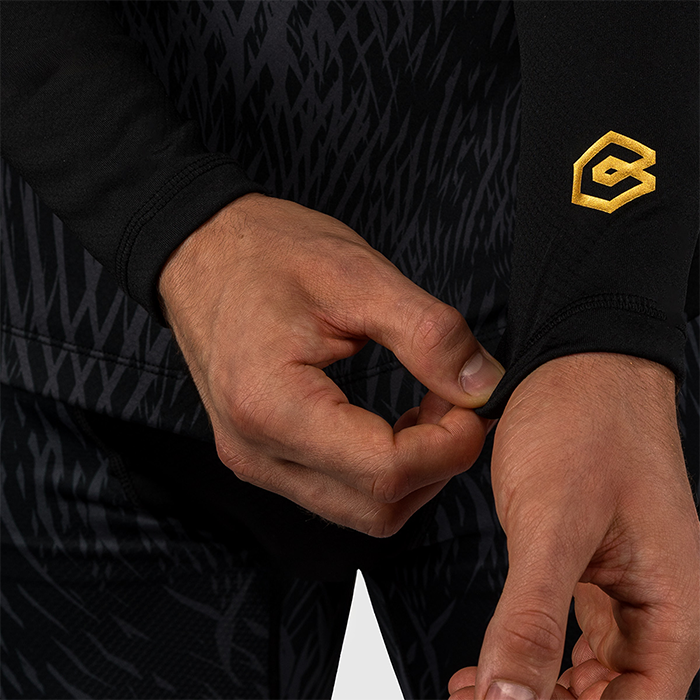 Venum X Chimaev Wild Borz Rashguard Lang&aelig;rmet Sort Gr&aring;