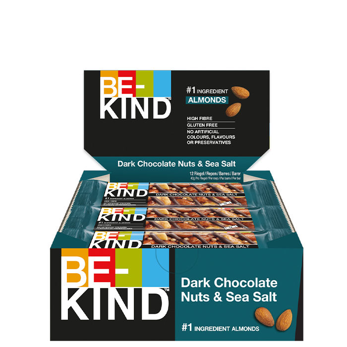 12 x BeKind Core Bar 40 g Dark Chocolate Nuts & Sea Salt