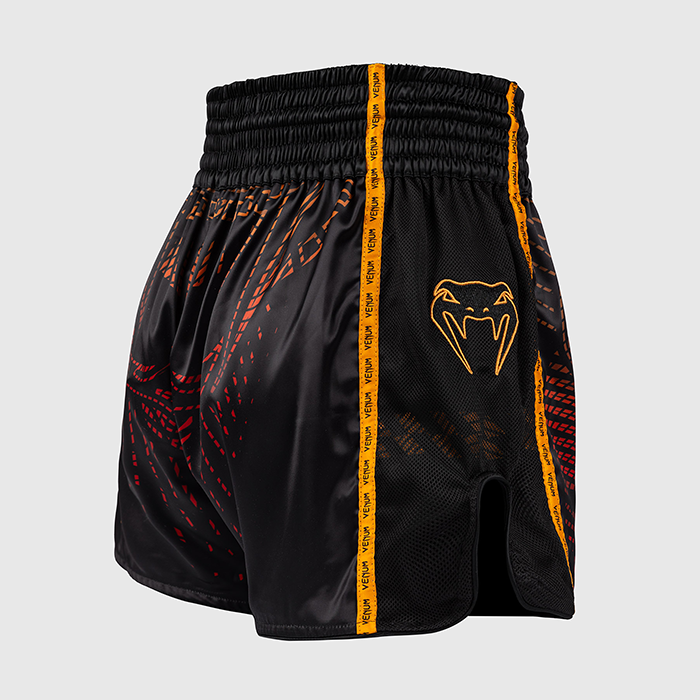 Venum Quetzal Fury Muay Thai Shorts Sort R&oslash;d Orange