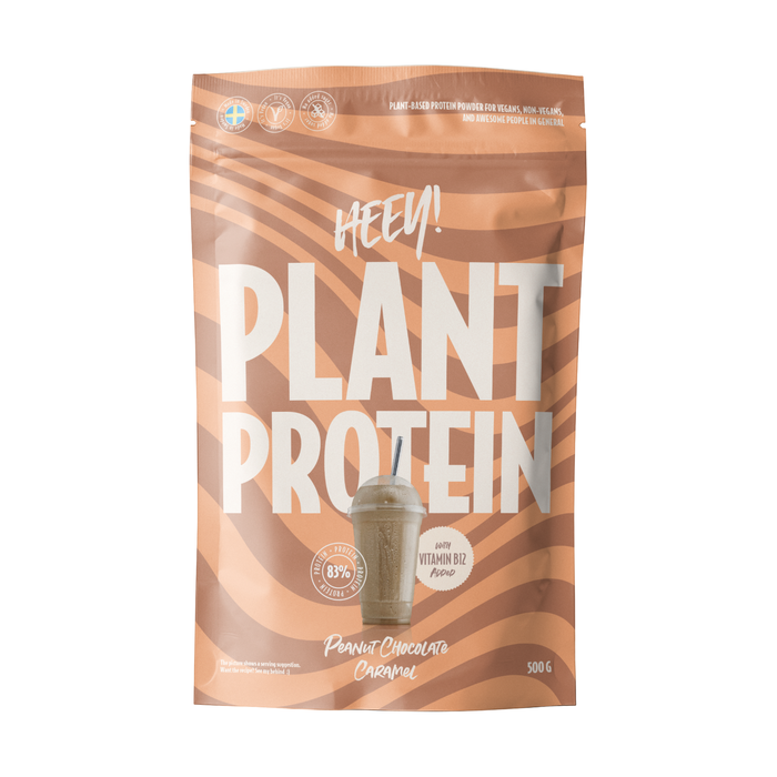 Heey! Vegan Plant Protein + Vitamin B12 Peanut Chocolate Caramel (500 g)