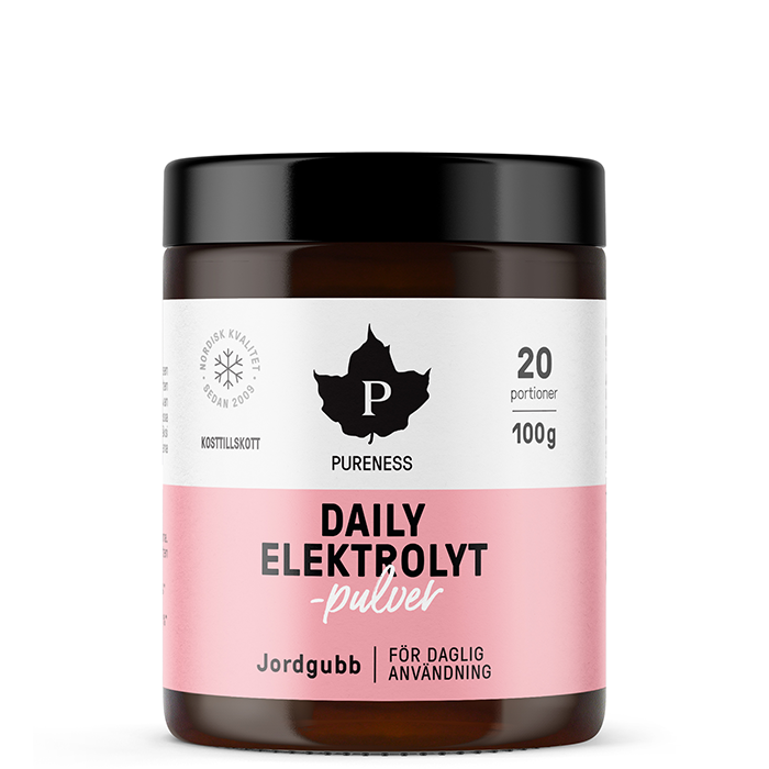 Daily Elektrolytpulver Jordb&aelig;r 100 g
