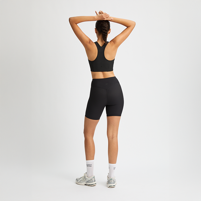 Ribstrikkede Cykelshorts Sort