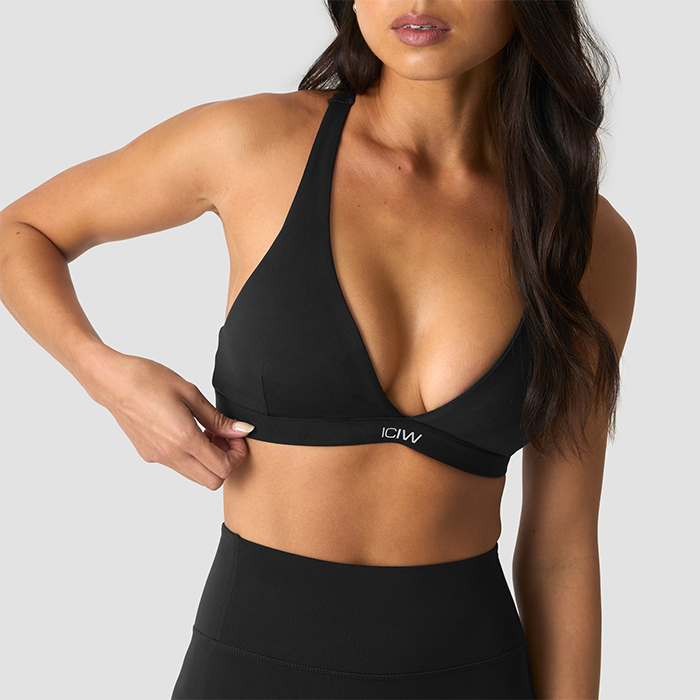 Luxe V-hals Sports-bh Sort