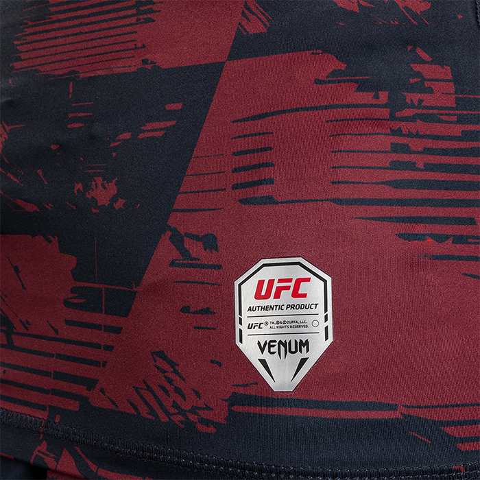 UFC Zenith by Venum Fight Week Rashguard Lang&aelig;rmet Bl&aring; R&oslash;d Gr&aring;