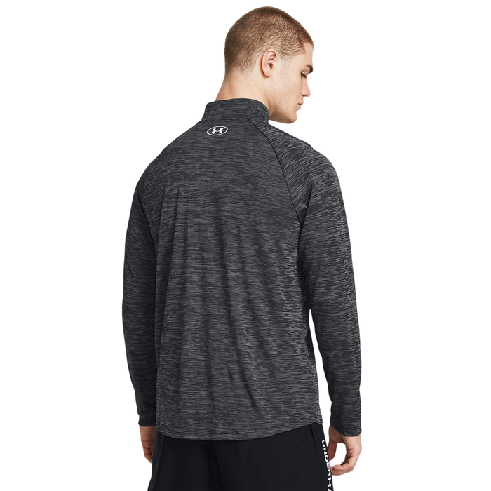 UA Tech Textured 1/2 Zip, Black