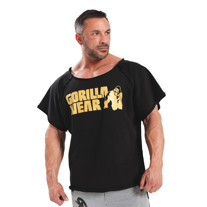 Classic Workout Top, Black/Gold