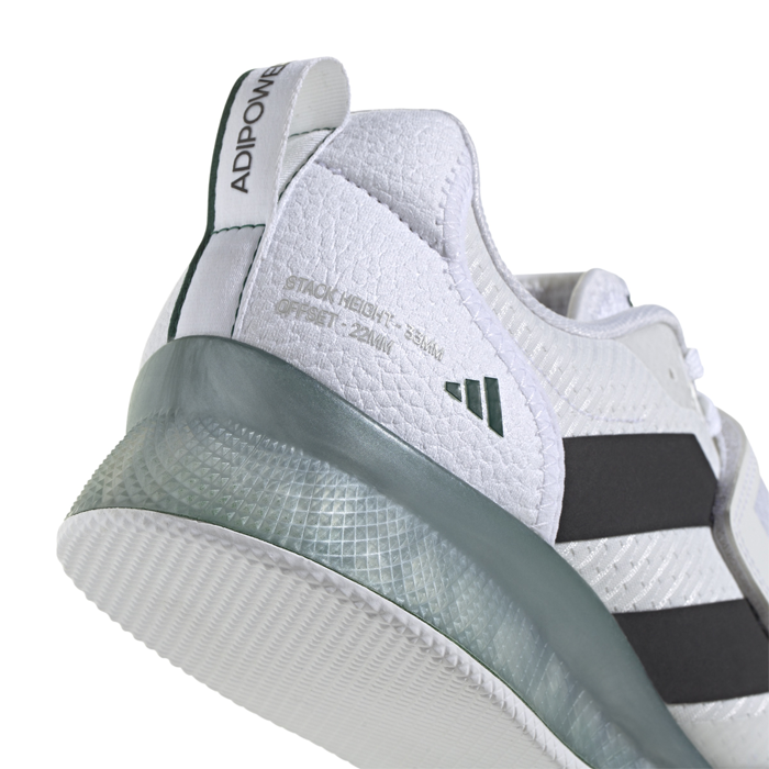 Adipower Weightlifting 3 Sko Hvid Sort/Gr&oslash;n