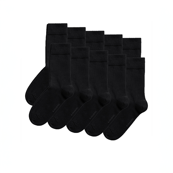 Björn Borg Strømper 10P Essential Long Socks Sort Str 36/40 Herre