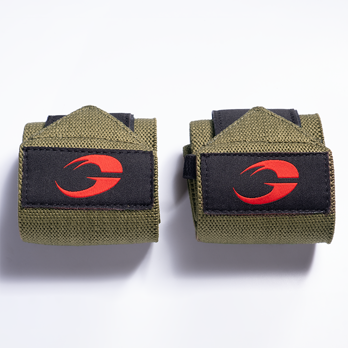 Gasp Hardcore Wrist Wraps 18 Inches, One Size, Green / Red
