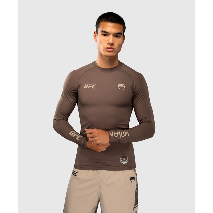 UFC Unity by Venum Fight Week Long Sleeve Rashguard Brown