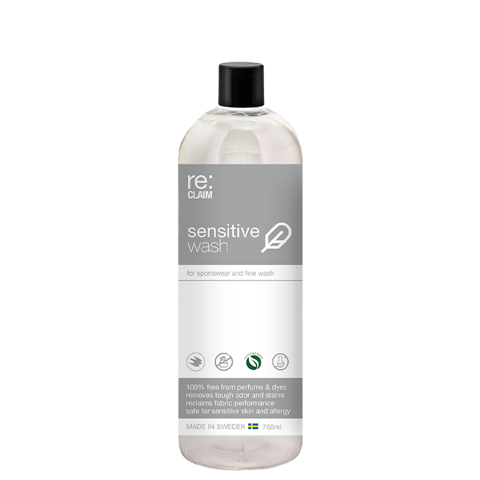 re:CLAIM Sensitive Wash 750 ml - Skånsom vask til løbetøj og sportstøj, effektiv mod lugt