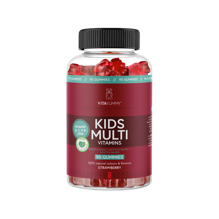 Kids Multivitamin Jordbær 90 Gummies