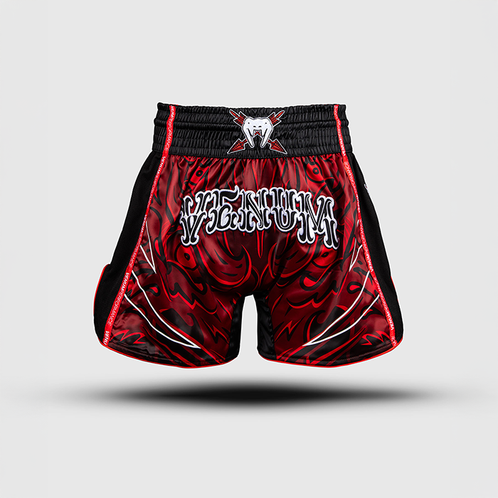 Venum Wolf Atak Muay Thai Shorts Sort Rød