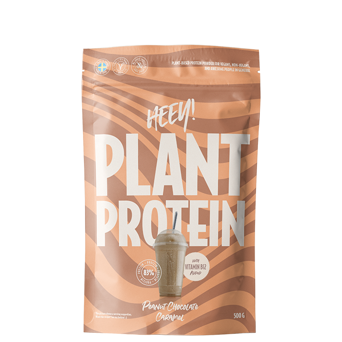 Heey! Vegan Plant Protein + Vitamin B12 Peanut Chocolate Caramel (500 g)
