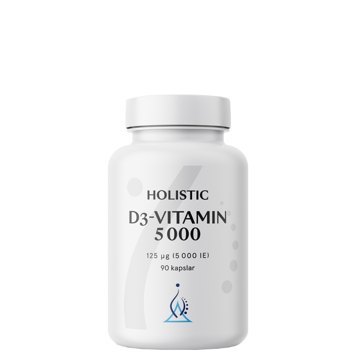 D3-vitamin 5000 (125 µg) ekstra højdosering 90 vegetabilske kapsler