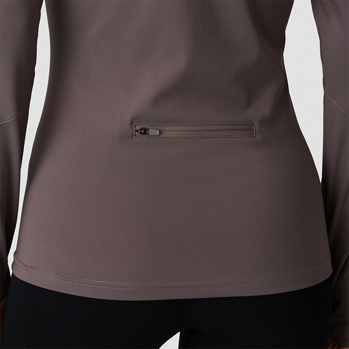 Everyday Lang&aelig;rmet Stribet 1/4 Zip Brun
