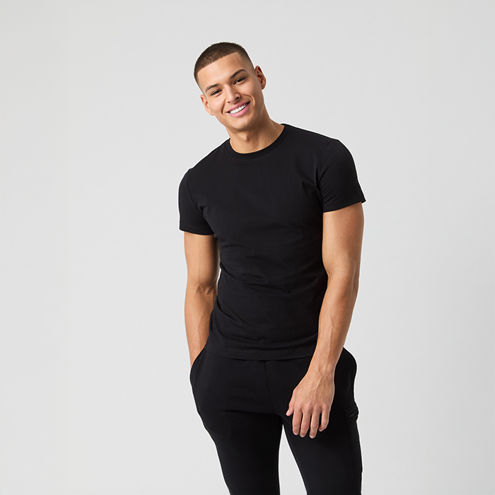 Björn Borg Centre Tee Sort økologisk bomuld Medium Herre