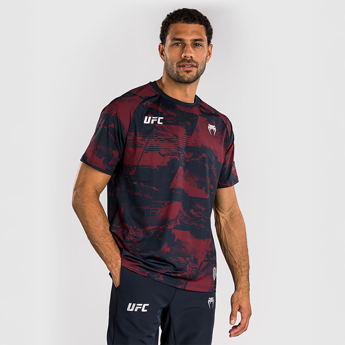 UFC Zenith by Venum Fight Week Dry Tech T-shirt Bl&aring; R&oslash;d Gr&aring;