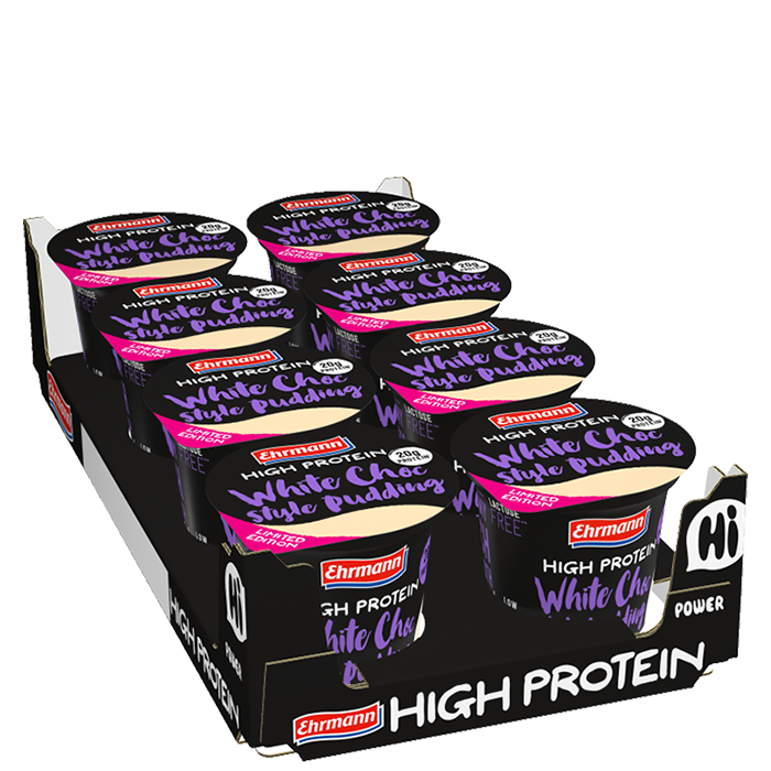 8 x Ehrmann Protein Pudding, 200 g, White Choc