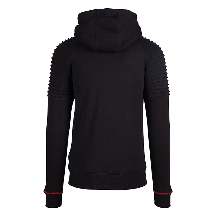 Georgia Hoodie med lynl&aring;s, Sort