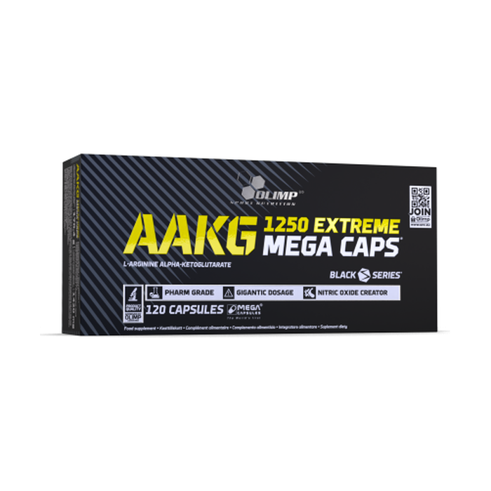 AAKG 1250 Extreme Mega Caps L-Arginin Kapsler 120 stk.
