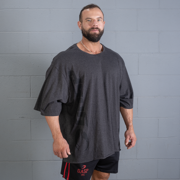Gasp Iron Tee, Dark Grey Melange