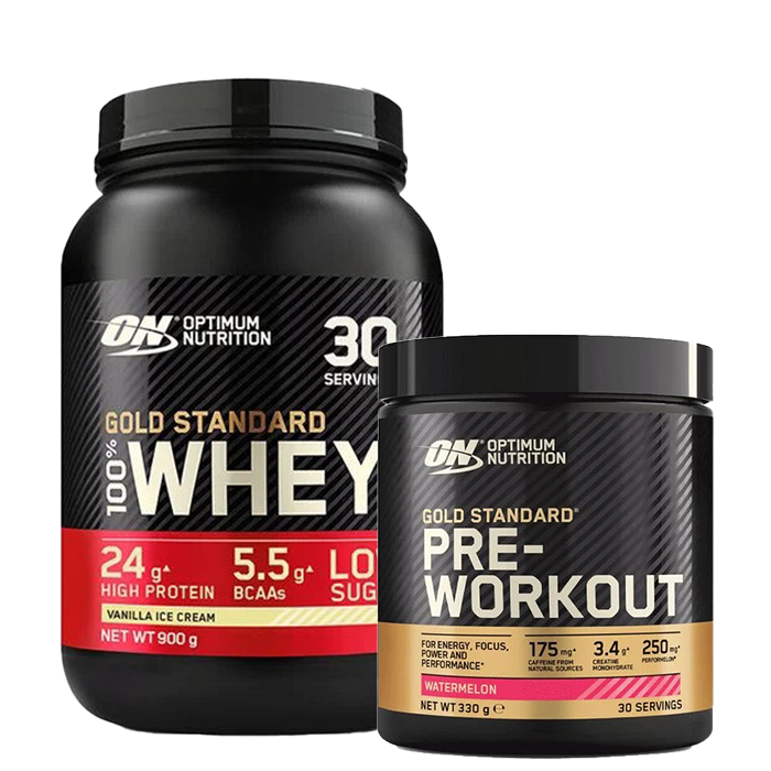 100 % Whey Gold Standard Valleprotein 908 g + Gold Standard PWO 330 g