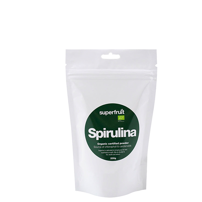 Spirulina pulver Ø Superfruit, 200g.