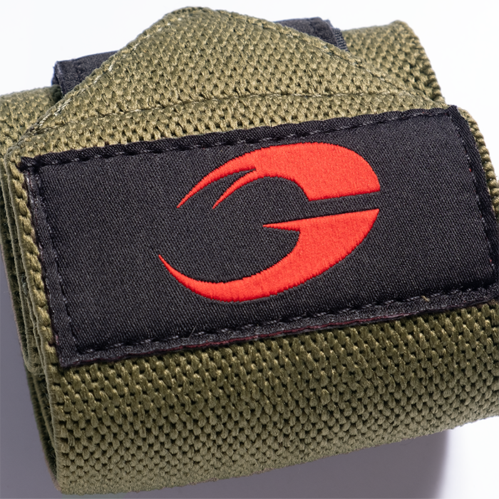 Hardcore Wrist Wraps 18 inch, Gr&oslash;n/R&oslash;d