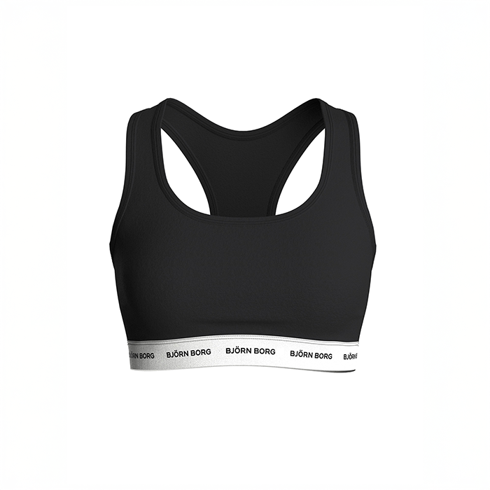 Björn Borg BH Logo Soft Top Sort bomuld Medium Dame