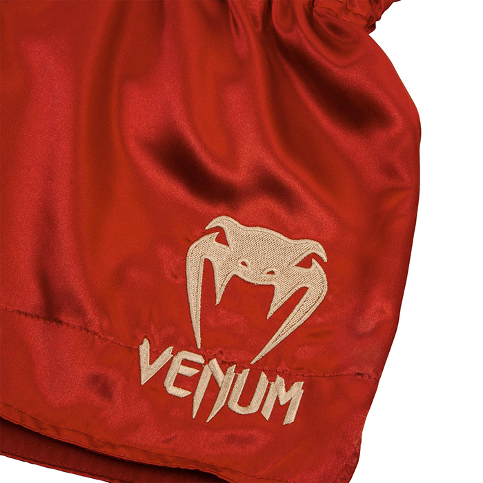 Klassiske Muay Thai Shorts R&oslash;d/Guld