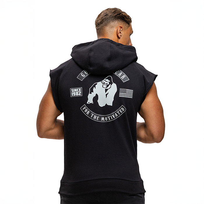 Huntley Ærmeløs Hoodie Sort
