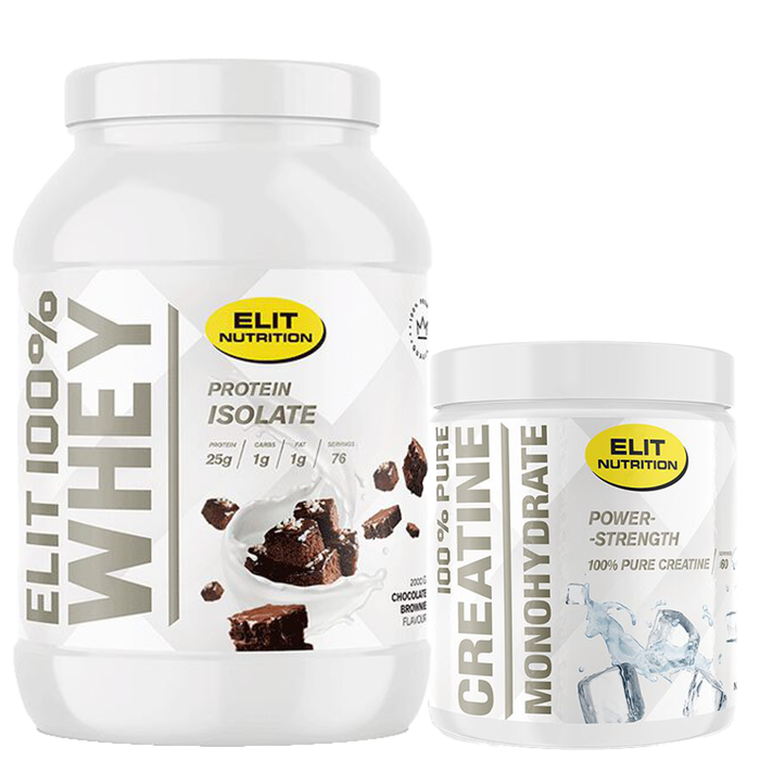 100 % ren kreatinmonohydrat 300 g + 100 % valleprotein 900 g