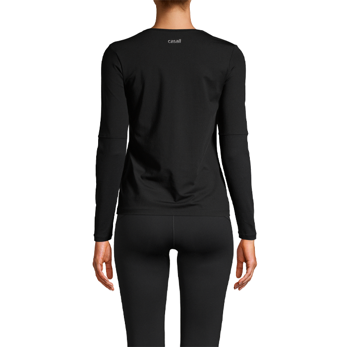 Essential Long Sleeve with Mesh Insert, Black