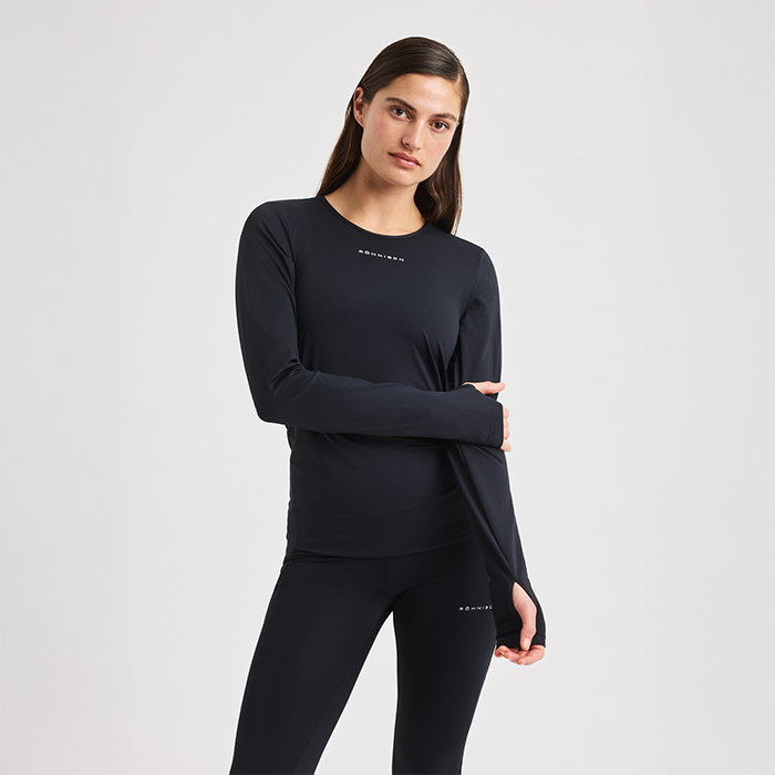 Jacquard Langærmet Sort