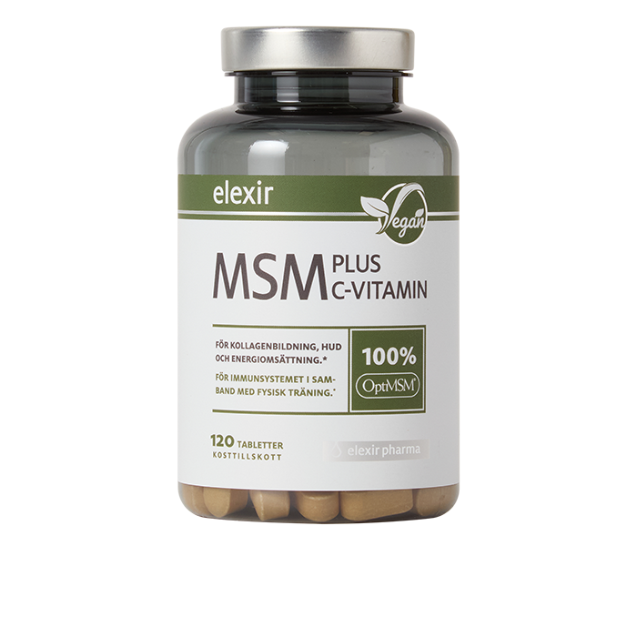 Elexir Pharma MSM + C Vitamin, 120 tabletter