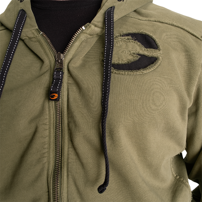 Pro Gym Hoodie Acid Wash Gr&oslash;n