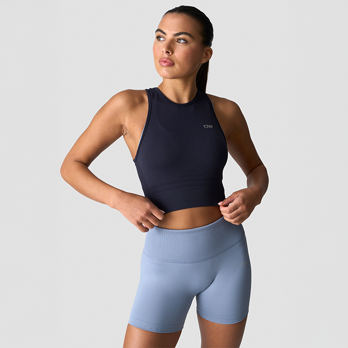 Define Seamless Cropped Top Marineblå