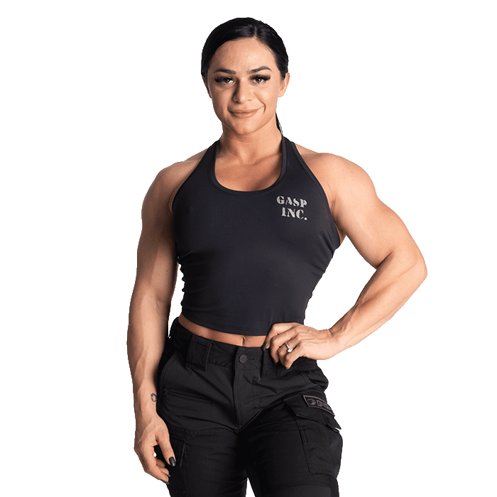 Hardcore Crop T-Back, Black, XS 